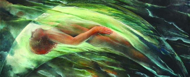 Pisces Moon Painting, Pan